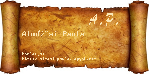 Almási Paula névjegykártya